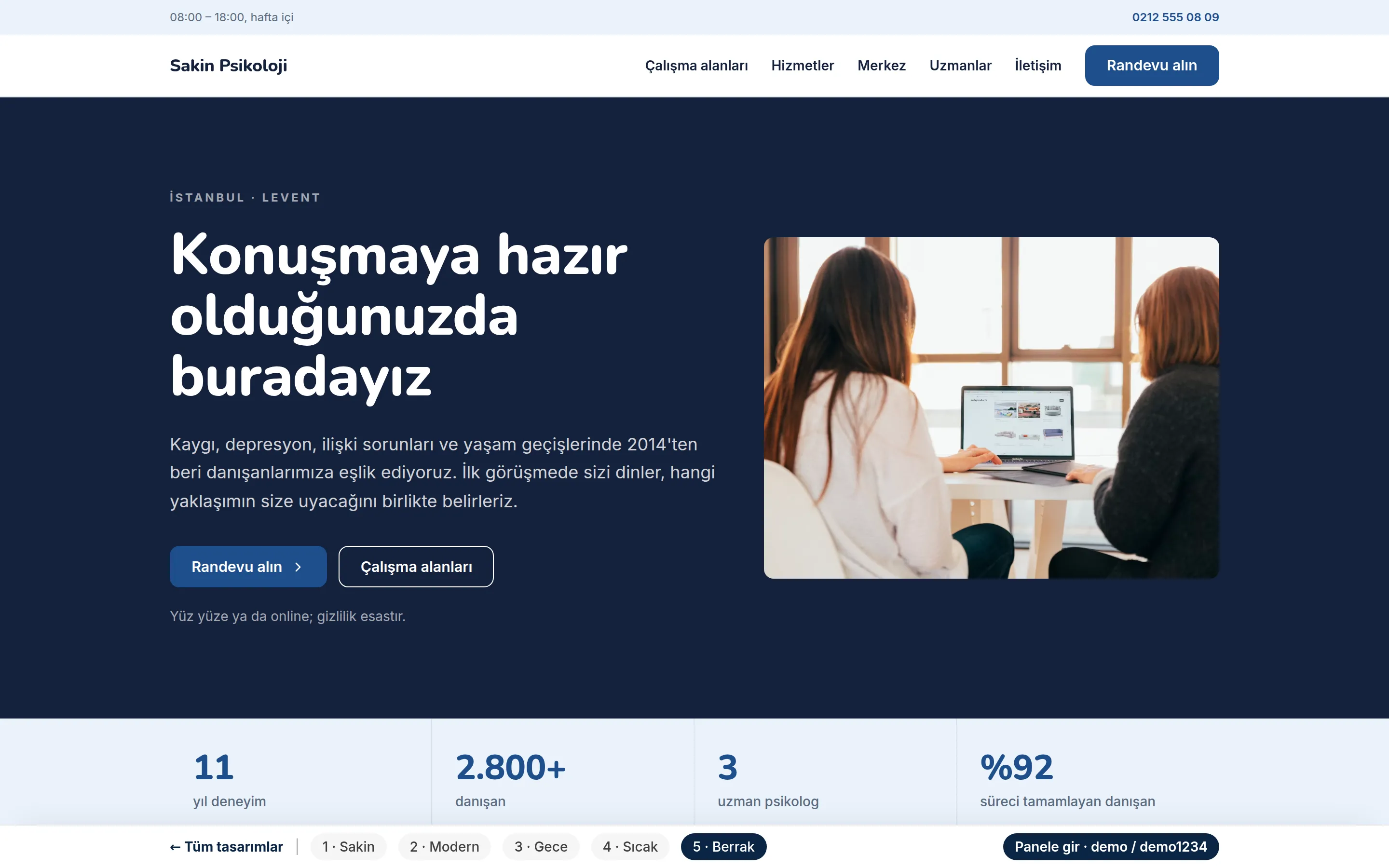 Tasarım 5 — Berrak